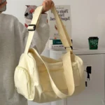 Large Crossbody Travel Tote Bags for Women 2024 Canvas Shoulder Messenger Bag Sports Yoga Satchels Fashion Woman Handbag - Image 5