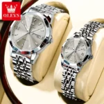 OLEVS 9998 Couple Watch Luxury Men Women Quartz Watch Dual Calendar Clock Waterproof Men's Women's Dating Couple Watch Set Gift - Image 16
