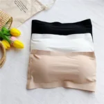 Ice Silk Strapless Bra Girls Seamless Crop Tube Top Bralette for Women Soft Sexy Bras Large Size Bustier Tops Summer Underwear - Image 4