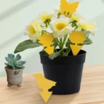 12 Pcs Fly Trap Gnats Insect Sticky Traps Dual Sided Fly Catcher Plant Yellow Pest Control Strong Glue For Aphids Mosquitoes