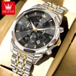 OLEVS 3673 Mens Watch Business Brand Quartz Watches Multifunctional Chronograph Waterproof Moon Phase Watch Mens Gifts Original - Image 10