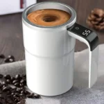 USB Rechargeable 380ml Electric Coffee Mug   Magnetic Stirring  Portable  Ideal for Home  Office  Easy to Clean