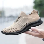 Men Shoes Breathable Men's Sneakers Comfortable Running Shoes Tenis Outdoor Slip On Walking Sneakers Sock Jogging Shoes - Image 9