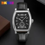 SKMEI 9306 Fashion Quartz Mens Watches Luxury Leather Date Calendar Waterproof Sport Men Wristwatches Clock  Relojes Para Hombre - Image 3