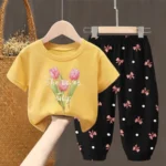 Summer Sets Children's Clothing Girls Kids Toddler Clothes Cute Fashion T-shirt Top Pants 2PCS Baby Girl Clothes - Image 18
