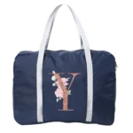 Duffle Bag Travel Storage Bag Set Clothes Tidy Organizer Business Trip Foldable Pouch Unisex Travel Kit Rose Gold Letter Series - Image 28