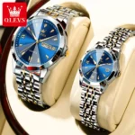 OLEVS 9998 Couple Watch Luxury Men Women Quartz Watch Dual Calendar Clock Waterproof Men's Women's Dating Couple Watch Set Gift - Image 18