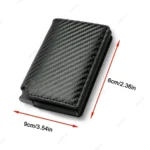 Anti Rfid Carbon Fiber ID Credit Card Holder Men Wallets Mini Automatic Pop up Bank Cardholder Case Minimalist Vallet Choice - Image 2