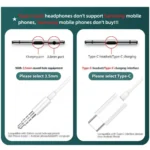 For Galaxy 90° Jack Wired Gaming Headset HiFi Surround Sound With Mic 3.5mm Type C Music Headphones For Samsung S24 23 iPhone 15 - Image 6