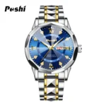 POSHI Men's Watch Date Week Fashion Watch Men Original Waterproof Non-mechanical Luminous Dual Calendar Quartz Wristwatch - Image 11