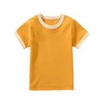 100% Cotton Small Children Summer Short Sleeve T shirt Boys Girls Color Matching Soft Comfy Tops Tees Kids T-shirts Casual - Image 11