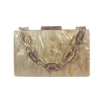 Clutch New Box Bag Evening Chain Shoulder Crossbody Acrylic Beaded Handle Wedding Designer Handbags Women Luxury 2025 Party Mini