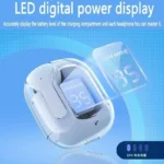 TWS Wireless Bluetooth Earphone Noise Canceling HiFi Stereo Sport Headphones with Digital Display Transparent Charging Case - Image 5