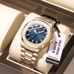 POEDAGAR Luxury Man Wristwatch Business Stainless Steel Quartz Men Watch Waterproof Luminous Date Square Men's Watches Clock+Box - Image 6