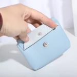 1pcs Litchi Pattern Wallet Earphone Bag Coin Purse Card Holder Simple Buckle Women Bag Card Wallet Handbag Wallets For Women - Image 5