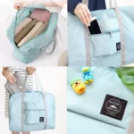 Gold Lettern Series Travel Bag Unisex Large Capacity Organizers Foldable Luggage Handbags Clothes Storage Duffle Carry on Bags - Image 3