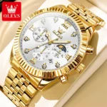 OLEVS 2932 Men Watch HD Night Light Waterproof Moonphase Men Watch Fashion Business Chronograph Luxury Brand Quartz Watch Reloj - Image 9