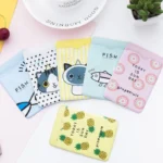 2PCS Women Men Business Credit Card Holder ID Card Holders Case Pouch PVC Cartoon Cute Travel Card Holder Cover Wallet Simple