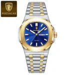 POEDAGAR Fashion Square Men Clock Waterproof Luminous Date Week Man Wristwatch High Quality Stainless Steel Quartz Men's Watches - Image 9