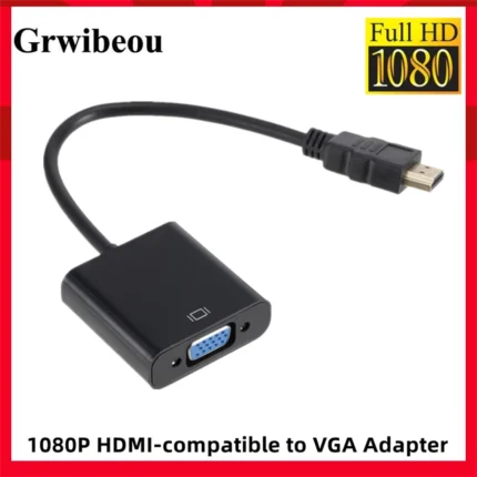 HD 1080P HDMI-compatible to VGA Adapter Digital Analog HDMI-compatible Male To Female VGA Cable Converter For PC Laptop Tablet