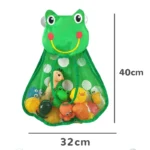 Baby Bath Toys Cute Duck Frog Mesh Net Toy Storage Bag Strong Suction Cups Bath Game Bag Bathroom Organizer Water Toys for Kids - Image 3