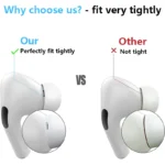 KUTOU 4 Pairs Liquid Silicone Ear Tips for Airpods Pro 1 2 Noise Reduction Pad Earplugs Ear Caps Comes with cleaning pen - Image 5