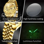 OLEVS 2932 Men Watch HD Night Light Waterproof Moonphase Men Watch Fashion Business Chronograph Luxury Brand Quartz Watch Reloj - Image 5