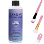 60ML/120ML/200ML Diamond Painting Sealer with 3 Pcs Brushes Diamond Painting Glue Permanent Hold & Shine Effect Sealer Puzzle - Image 8