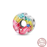 Dessert Afternoon Tea Series 925 Silver Coffee Cake Pizza Fries Sweet Charms Beads 3mm DIY Fine Jewelry Making - Image 52
