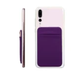 1PC Card Cover Fashion Elastic Cell Phone Card Holder Mobile Phone Wallet Case Credit ID Card Holder Adhesive Sticker Pockets - Image 4