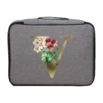 Handbags Documents Luggage Organizer Men Outdoor Travel Credentials Storage Bag Women Golden Flower Print Waterproof Briefcase - Image 21