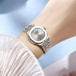 GOOBASEN Women's Watch Elegant Small Original Quartz Watch for Ladies Luminous Date Waterproof Stainless Steel Wristwatch Fashio - Image 3