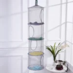 3/4 Shelf Foldable Toy Hanging Storage Net Organizer Space Saving for Kids Room Zipper Bra Drying Basket Mesh Stoage Bag Cage - Image 17