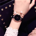 Small Rhombus Leather Ladies Watch Women Wrist Decoration Watches Diamond Gold Clock Saat Relogio Feminino Bayan Kol Saati - Image 6
