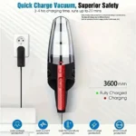 Portable Car Wireless Vacuum Cleaner Powerful Suction Rechargeable Handheld Vacuum Cleaner Quick Charge for Car Home Pet Hair - Image 4