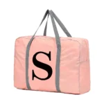 Travel Carry Bag Foldable Luggage Handbags Clothes Organizer 2024 Black Letter Pattern Series Women Weekend Travel Duffle Bag - Image 10