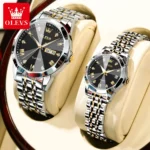 OLEVS 9931 Diamond Roman Scale Watch For Men Women Rhombus Mirror Auto Date Couple Watches Luxury Waterproof Original Hand Clock - Image 23