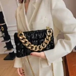 Luxury Plaid Thick Chain Mini Square Bag - Designer INS Style, Fashion Leather Trendy Single Shoulder Crossbody Women's Bag - Image 4
