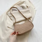 Fashion Women Shoulder Bag Mini Handbags Luxury Felt Flap Underarm Bags Female Large Capacity Casual Crossobdy Clutch - Image 9