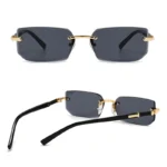 Fashion Rimless Sunglasses Men Women Populare Frameless Sun Glasses Male Female Classic Small Square Summer Traveling Shades - Image 5