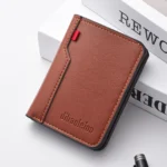 1Pc New Ultra-thin Mini Soft PU Leather Credit Card Wallet Holder Short Vertical High Quality Men's Wallet - Image 8