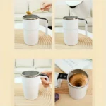 USB Rechargeable 380ml Electric Coffee Mug   Magnetic Stirring  Portable  Ideal for Home  Office  Easy to Clean - Image 2