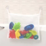 Baby Bathroom Mesh Bag Sucker Design Bath Toys Storage Bag Kids Toy Storage Mesh Toy Bag Net Infant Bathing Hanging Organizer - Image 3