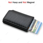 Anti Rfid Carbon Fiber ID Credit Card Holder Men Wallets Mini Automatic Pop up Bank Cardholder Case Minimalist Vallet Choice - Image 7