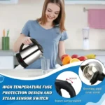 Kettle Stainless Steel Kitchen Appliances Smart Kettle 1500W Whistle Kettle Samovar Tea Coffee Thermo Pot Gift - Image 3