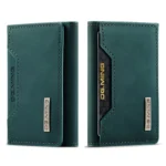 Green Three Fold Card Holder Case Retro PU Leather Credit Cards Holders Bag Business Multiple Slots Magnetic Suction Small Pack - Image 9