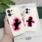Pink Figure Phone Case For OPPO Reno 10 8 8T 8Z 7 7Z 6 5 Pro 4G 5G F19 F9 Pro Plus Liquid Silicone Cover - Image 5