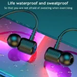 Silicone Hifi 12D Stereo Sports Headset Halter Waterproof Magnetic Earbuds Wireless Headphones Bluetooth 5.0 Neckband Earphones - Image 3