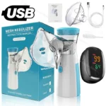 Atomizer Health Care Products Fingertip Pulse Blood Oxygen Portable Nebulizer Mesh Nebulizer Handheld Medical Asthma Inhaler - Image 19