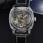 LONGLUX automatic watch retro style wholesale mechanical wristwatches skeleton carve waterproof leather no logo mens watch - Image 11